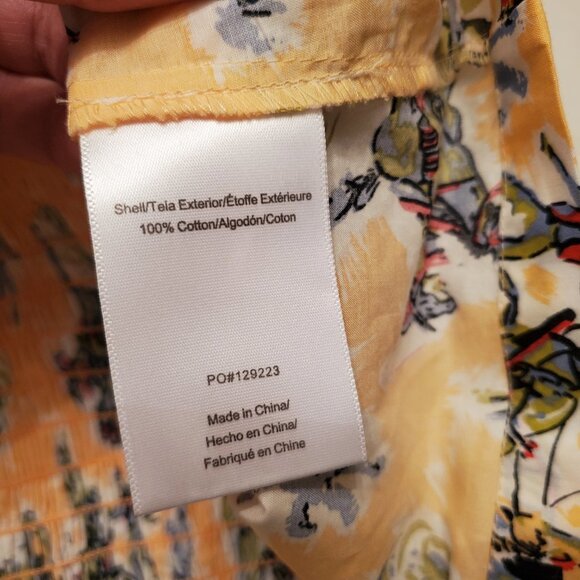 Modcloth Cropped Yellow Western Scene Sleeveless Blouse - Picture 10 of 15